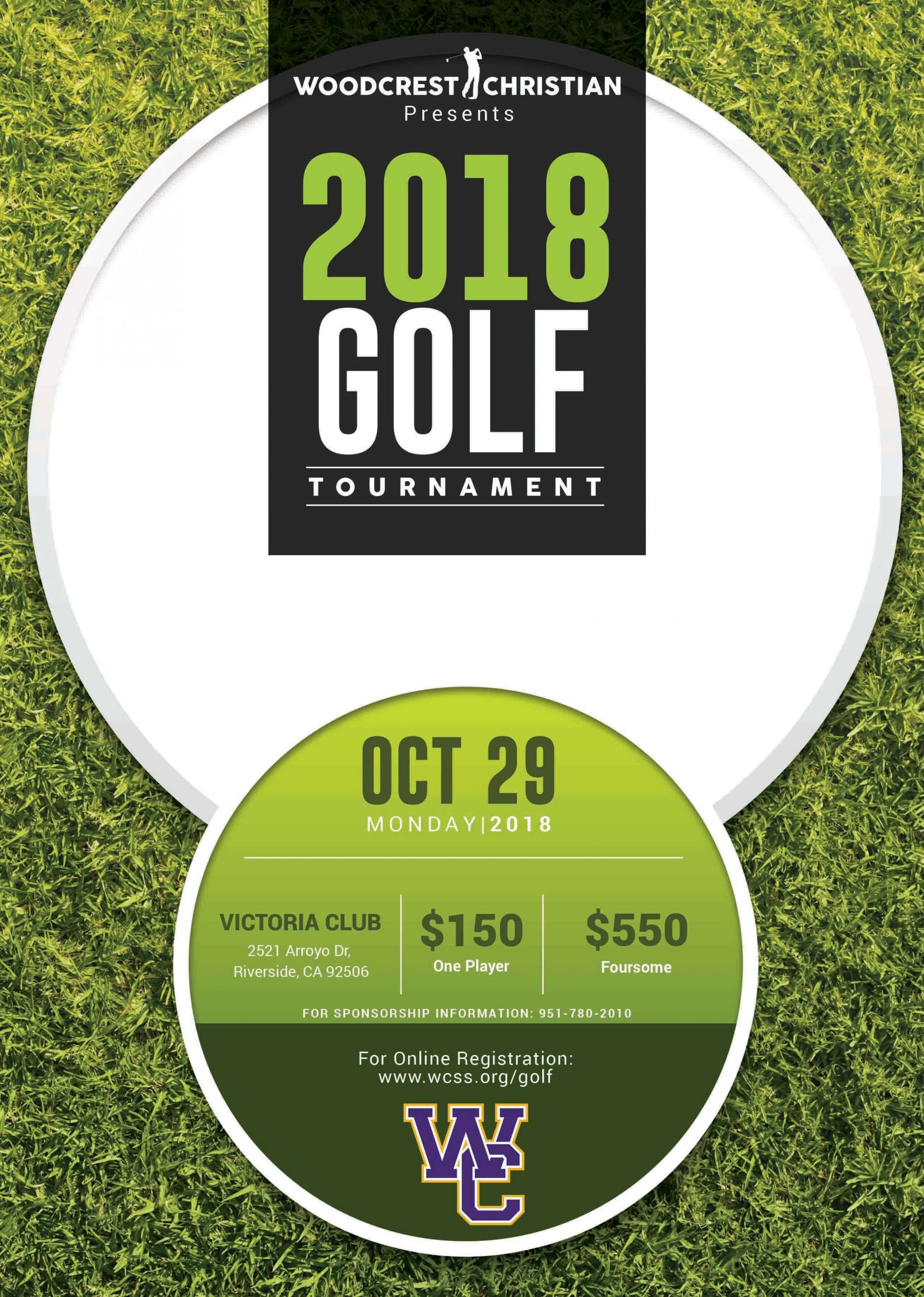 2018 Golf Tournament Flyer - Woodcrest Christian School System