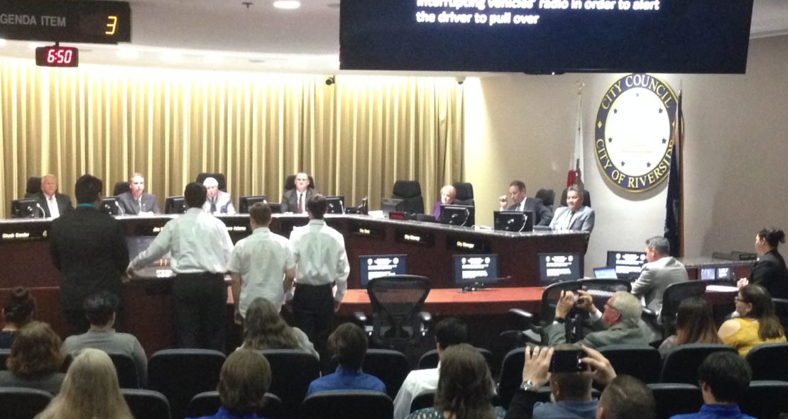 WCS Students Present Winning STEM LEAPS Projects to Riverside City Council