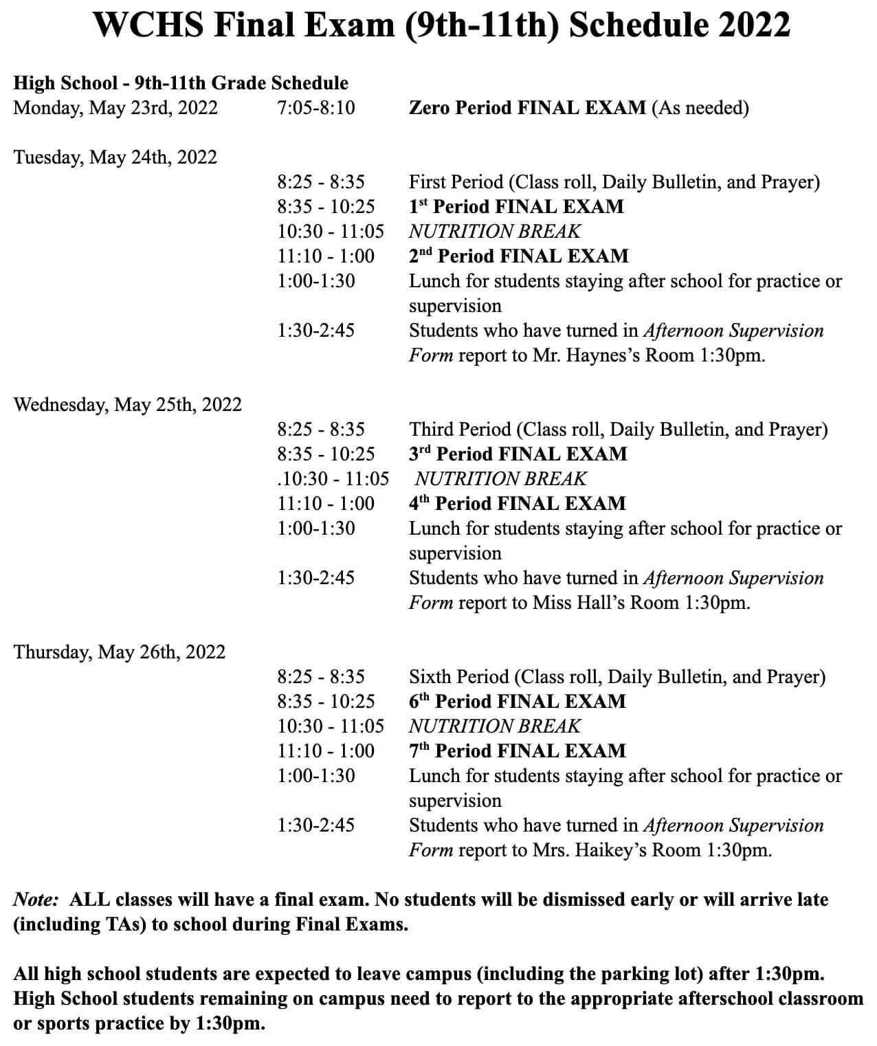 Final Exam Schedule Njit - ho447oi